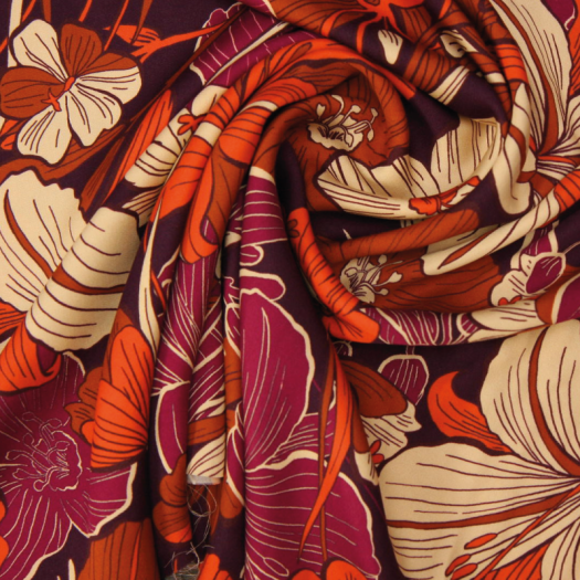 Viscose Retro Gebloemd - Afbeelding 2