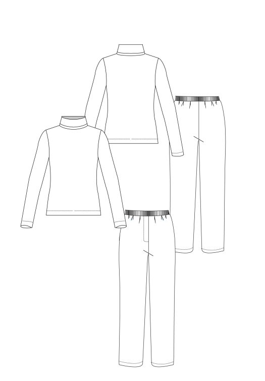 A133 Easy set (broek met coltrui) - Afbeelding 2