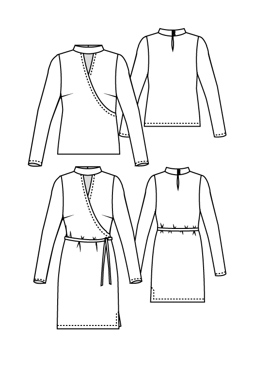 A149 Overslag Top/Jurk Saskia - Afbeelding 5
