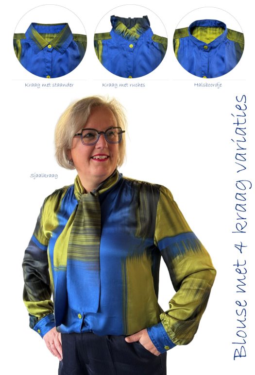 A172 Blouse Renate ( 4 hals variaties)